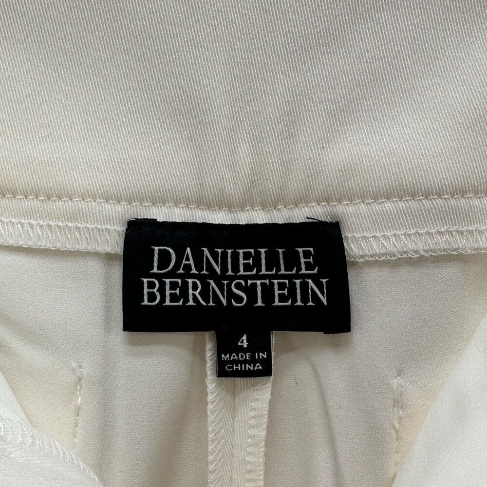 Danielle Bernstein Shorts Womens Size 4 Zippered Pocket Biker High Waist White - Picture 5 of 8